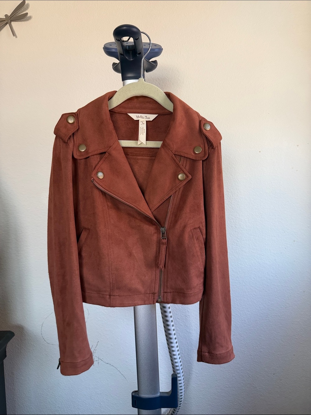 Matilda Jane Rust-Brown Suede Moto Jacket
